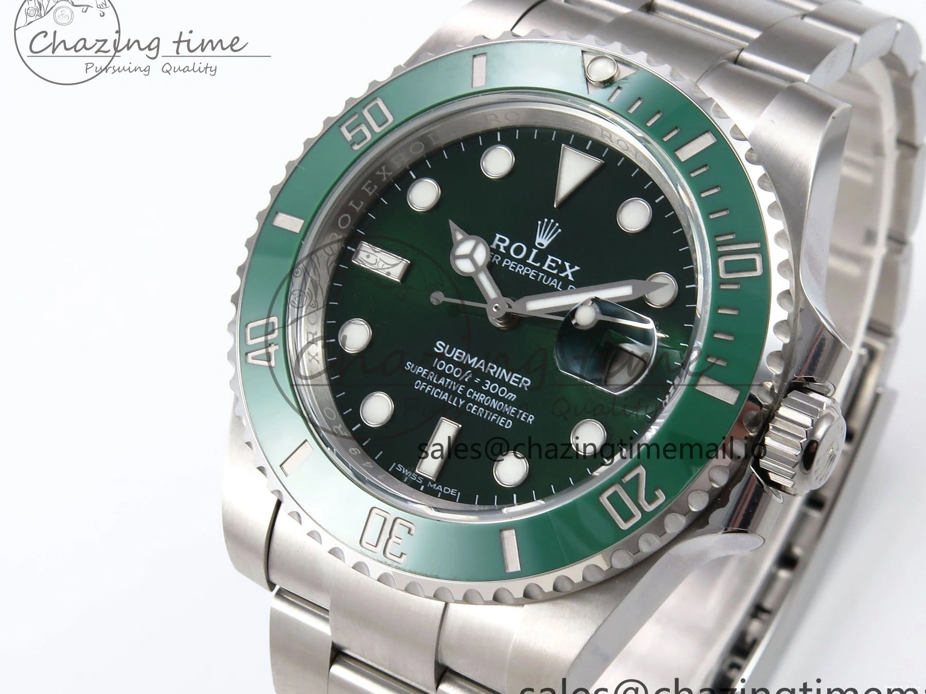 1222 Premium Submariner 116610 LV 40mm RF 1:1 Best Edition Green Ceramic on SS 904L Bracelet Steel VR 1014
